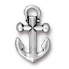 Anchor charm metal antique silver plated 20x12mm (1)