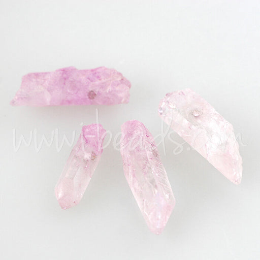 Buy Raw crystal quartz pendants pink crystal (4)
