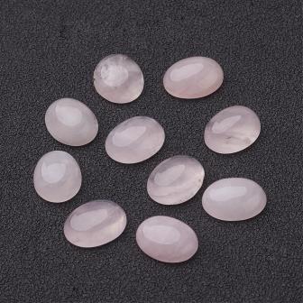 Oval cabochon rose quartz10x8x4mm (1)
