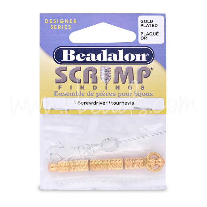 beadalon screwdriver for scrimp findings 6cm gold plated (1)