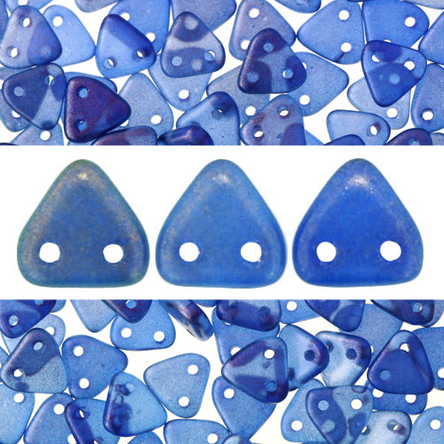 Buy 2 holes CzechMates triangle halo ultramarine 6mm (10g)