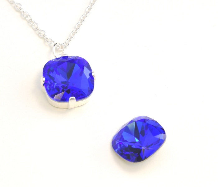 Swarovski 4470 square fancy stone MAJESTIC BLUE 12mm (1)