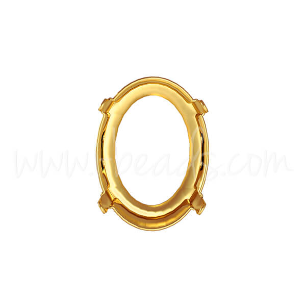 Swarovski setting for 4122 oval rivoli 8x6mm gold plated (1)