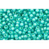 cc954 - Toho beads 11/0 aqua/ light jonquil lined (10g)