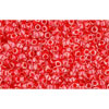 cc341 - Toho beads 15/0 inside colour crystal/tomato lined (5g)