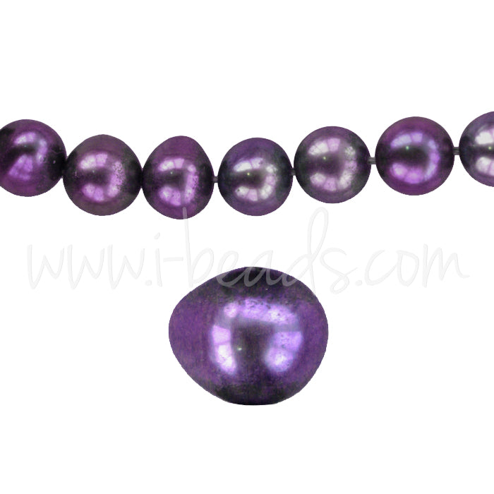 Freshwater pearls potato round Tahitian look 6mm (1)