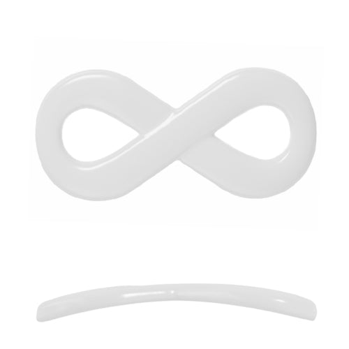 Infinity link colored coating white 20x35mm (1)