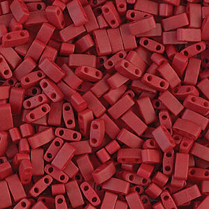 Buy ccTLH2040 -Miyuki HALF tila beads Matte MTLC Brick Red 5x2.5mm (35 beads)