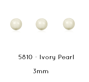 Buy 5810 Swarovski IVORY pearl 3mmx 0.5mm (40)