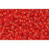 cc25f - Toho beads 11/0 silver lined frosted light siam ruby (10g)