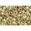 cc998 - toho beads 8/0 gold-lined rainbow light jonquil (10g)