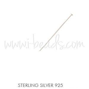 Headpins sterling silver 25x0.64mm (5)