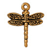 Dragonfly charm metal antique gold plated 20mm (1)