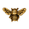Buy Honey bee bead metal antique gold plated 15.5x9mm (1)