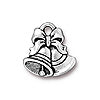 Christmas bell charm metal antique silver plated 16mm (1)