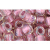 cc267 - Toho beads 3/0 crystal/rose gold lined (10g)