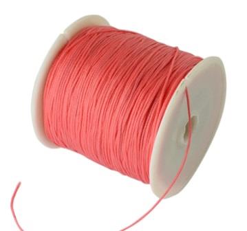 Nylon braided cord - 0.8mm- salmon - coral -(3m)