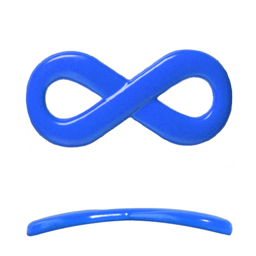 Infinity link colored coating blue 20x35mm (1)