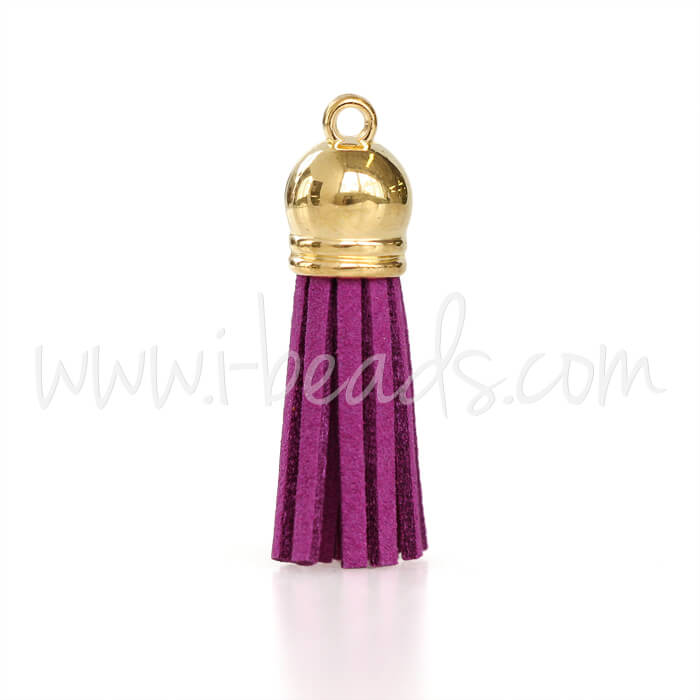 Suede tassel purple 36mm (1)