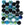 Beads wholesaler Honeycomb beads 6mm jet ab (30)