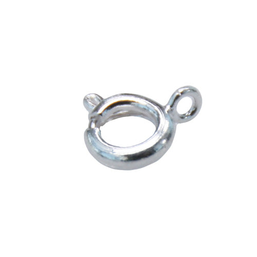 Bolt ring clasp brass silver finish 7mm (5)