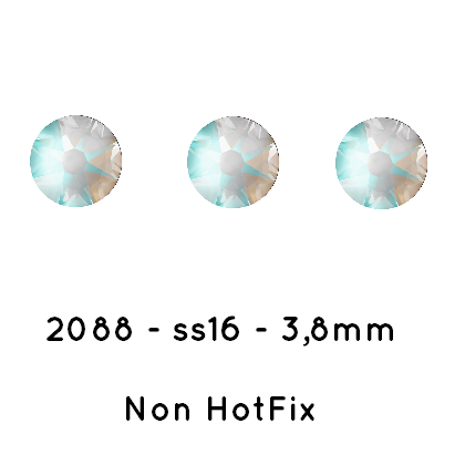 Buy Swarovski 2088 Xirius rose CRYSTAL LIGHT GREY DELITE SS16- 3.8mm (40)