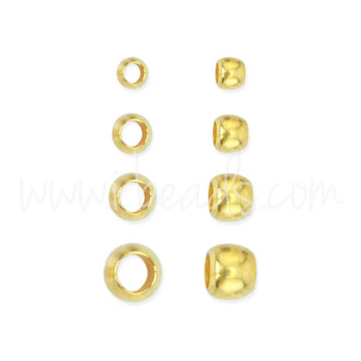 Buy Beadalon crimp bead variety metal gold plated 600 pcs (1)