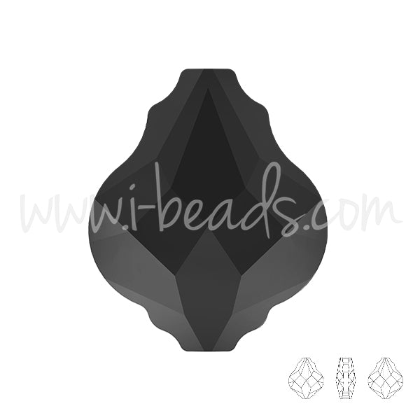 Swarovski 5058 Baroque bead jet 10mm (1)