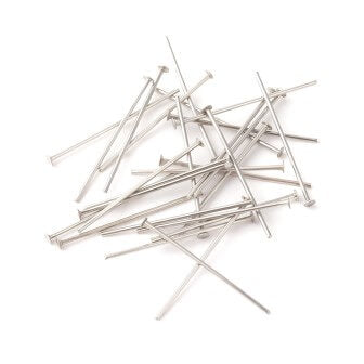 Buy Stainless Steel head Pins, steel color-20.5mmx0.6 (10)