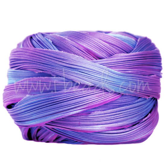 Shibori silk ribbon fuchsia passion (10cm)