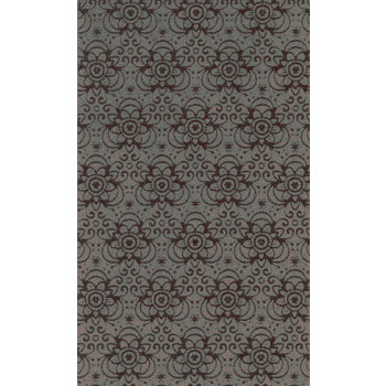 Ultra suede floral pattern Executive Grey 10x21.5cm (1)