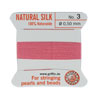Bead cord natural silk dark pink 0.50mm (1)