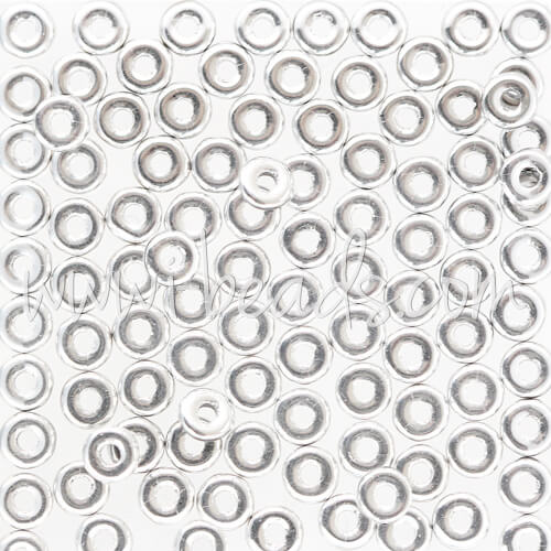 Buy O beads 1x3.8mm silver (5g)