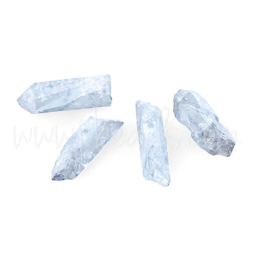 Raw crystal quartz pendants blue crystal (4)