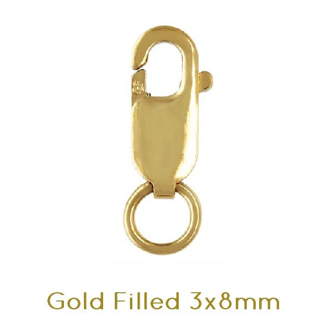 lobster clasp 3x8mm Gold Filled (1)