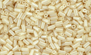 cc123 - Toho bugle beads 3mm opaque lustered light beige (10g)