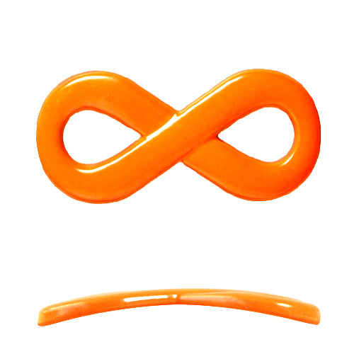 Infinity link colored coating neon orange 20x35mm (1)