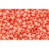 cc985 - Toho beads 11/0 crystal/ salmon lined (10g)