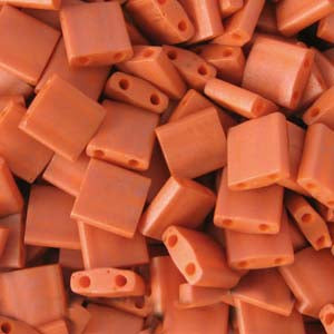 Cc2315 - Miyuki tila beads burnt sienna 5mm (25)