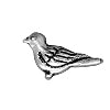 Dove bead metal antique silver plated 14.5x7mm (1)