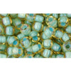cc952 - Toho beads 6/0 rainbow light topaz/sea foam lined (10g)