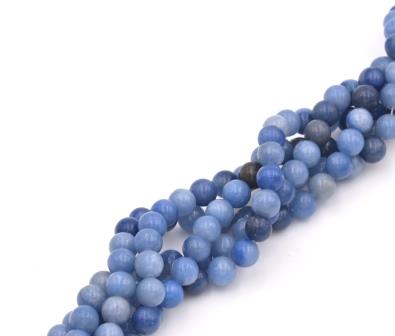 Buy Aventurine Blue round beads 6mm - 1 strand appx 60 beads 38cm (1 strand)