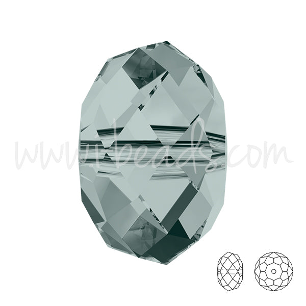 5040 Swarovski briolette beads black diamond 8mm (6)