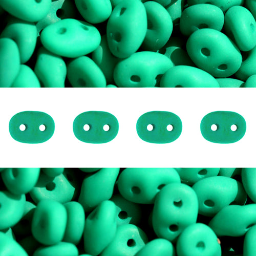 Super Duo beads 2.5x5mm Neon Emerald (10g)
