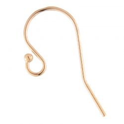 Fish hook earwire finding with ball gold filled 20x10mm (2)