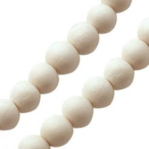 Whitewood round beads strand 10mm (1)