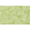 cc15f - toho beads 8/0 transparent frosted citrus spritz (10g)