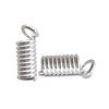 Cord coil ends metal silver finish 11x4mm (10)