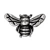 Honey bee bead metal antique silver plated 15.5x9mm (1)