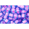 cc937 - Toho beads 6/0 aqua/bubble gum pink lined (10g)